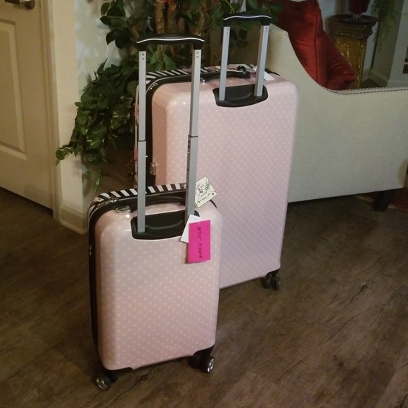 Betsey Johnson Floral Stripe Luggage 20" ONLY - Picture 3 of 8